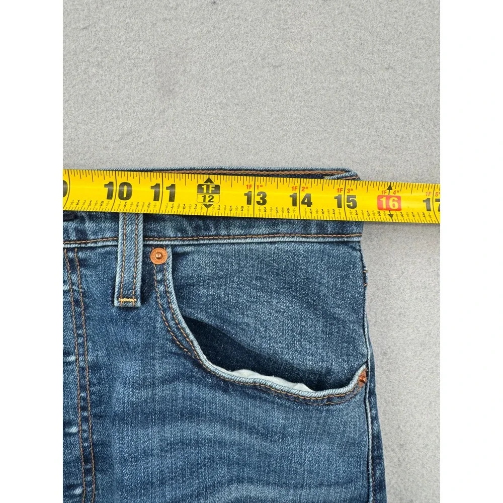 Levis Ribcage Straight Ankle Jeans Womens 30 (30x27) Retro Blue Denim High Rise